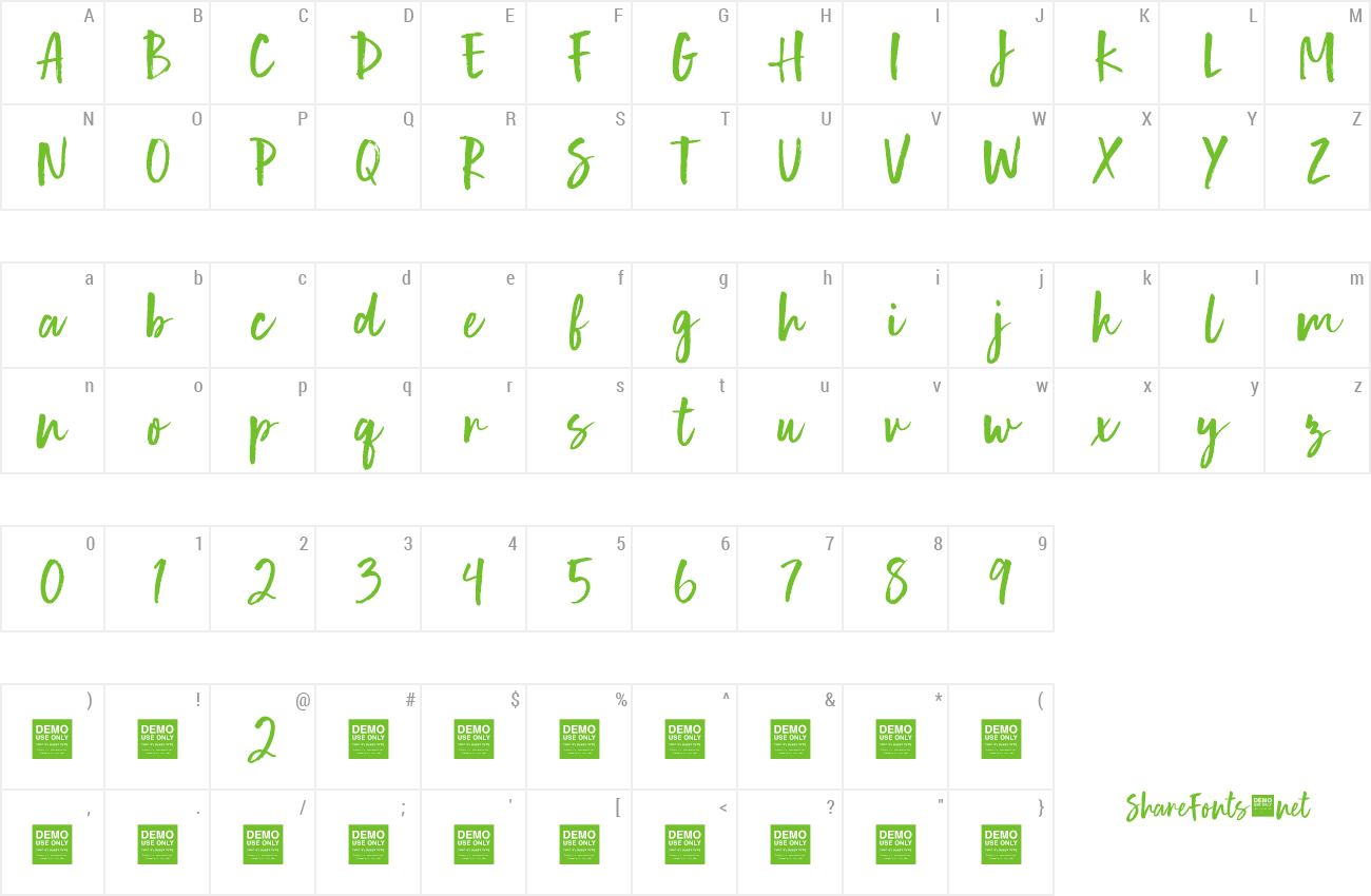 Font Human Nature preview